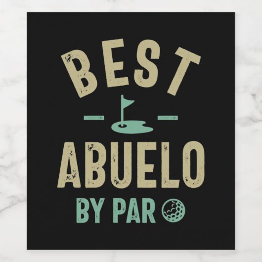 Mens Best Abuelo by Par Großvater Weinetikett (Einzelnes Label)