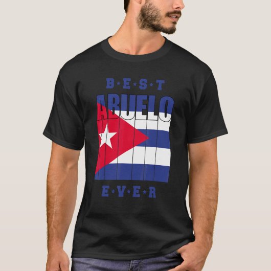 Mens Best Abuelo Ever Cuban Fathers Day Cuba Flag T-Shirt (Vorderseite)