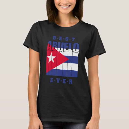 Mens Best Abuelo Ever Cuban Fathers Day Cuba Flag  T-Shirt (Vorderseite)