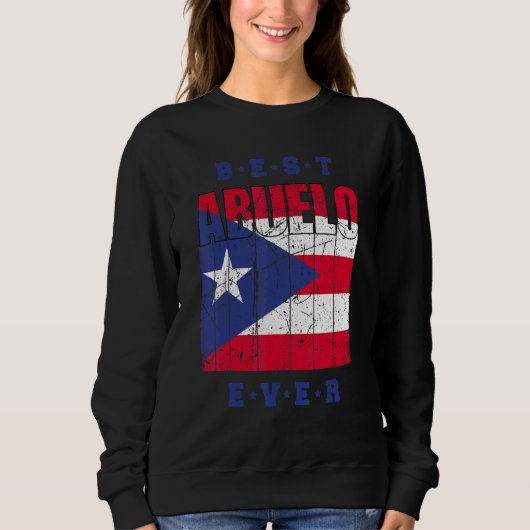 Mens Best Abuelo Ever Puerto Rico Flag Retro Puert Sweatshirt (Vorderseite)