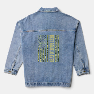 Mens Best Abuelo je US American Flag Großartige Fa Jeansjacke