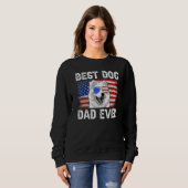 Mens Best American Eskimo Vater Ever American Flag Sweatshirt (Vorne ganz)