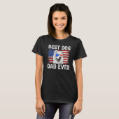 Mens Best American Eskimo Vater Ever American Flag T-Shirt (Vorne ganz)
