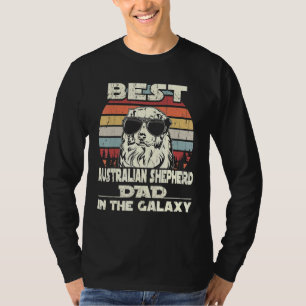 Mens Best Australian Shepherd Dad in the Galaxy VI T-Shirt