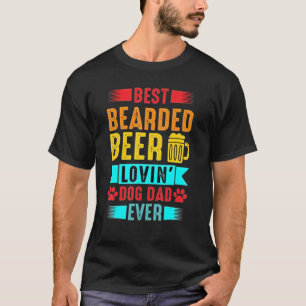 Mens Best Bartded Biere Lovin Dog Vater Hausbesitz T-Shirt