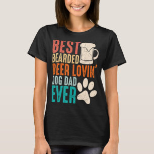 Mens Best Bartded Biere Lovin Dog Vater Vintag 2 T-Shirt