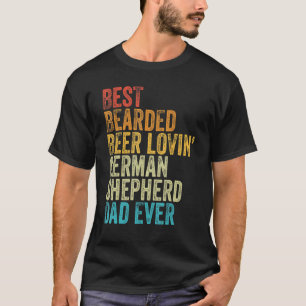 Mens Best Bartded Biere Lovin German Shepherd Vate T-Shirt