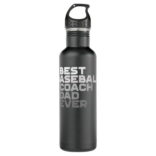 Mens Best Baseball Coach Vater je Coach Edelstahlflasche (Vorderseite)