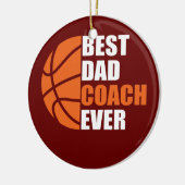 Mens Best Basketball Vater Coach je Vater Keramik Ornament (Links)