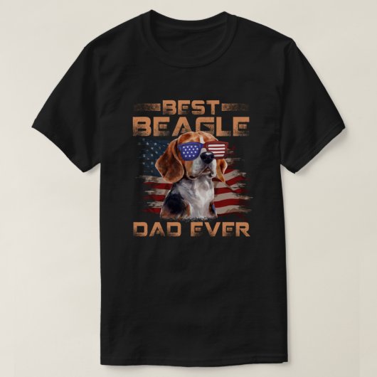 Mens Best Beagle Vater je Hemd Dog Lover America T-Shirt (Design vorne)
