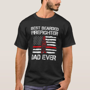 Mens Best Bearted Firefighter Vater je Daddy Fire T-Shirt