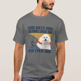 Mens Best Bichon Frise Vater je Vintager Vater Tag T-Shirt