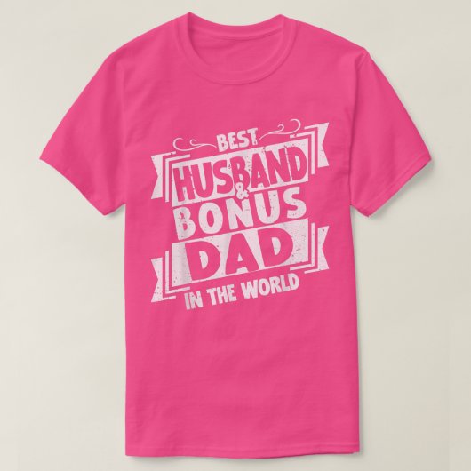 Mens Best Bonus Vater & Ehemann in der Welt Vater' T-Shirt (Design vorne)