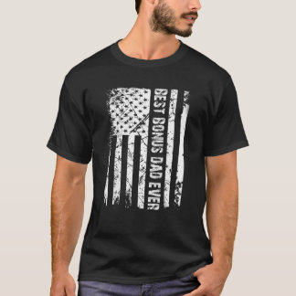 Mens Best Bonus Vater je American Flag Vater's Da T-Shirt
