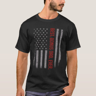 Mens Best Bonus Vater je amerikanische Flagge für  T-Shirt
