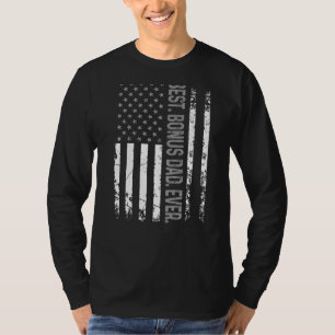 Mens Best Bonus Vater je US-Flagge für Stepdad auf T-Shirt