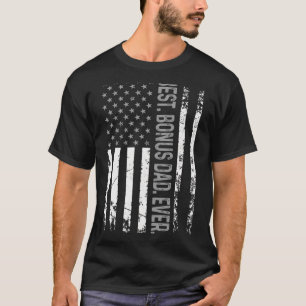Mens Best Bonus Vater je US-Flagge für Stepdad auf T-Shirt