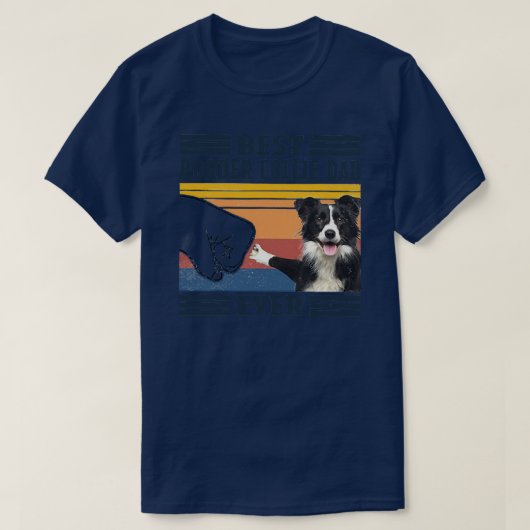 Mens Best Border Collie Vater Ever Funny Dog Lover T-Shirt (Design vorne)