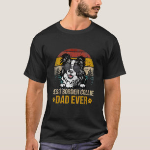Mens Best Border Collie Vater Ever Vintager Hund T-Shirt