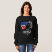 Mens Best Boxer Dad Ever American Flag Father s Da Sweatshirt (Vorne ganz)