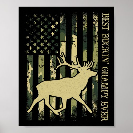 Mens Best Buckin' Grampie jemals Camouflage Americ Poster (Vorne)