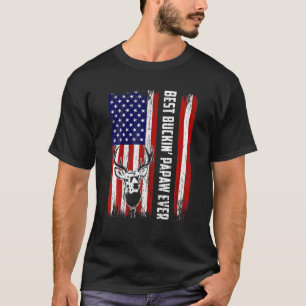 Mens Best Buckin Papaw Ever Deer Jagd Buckin T-Shirt
