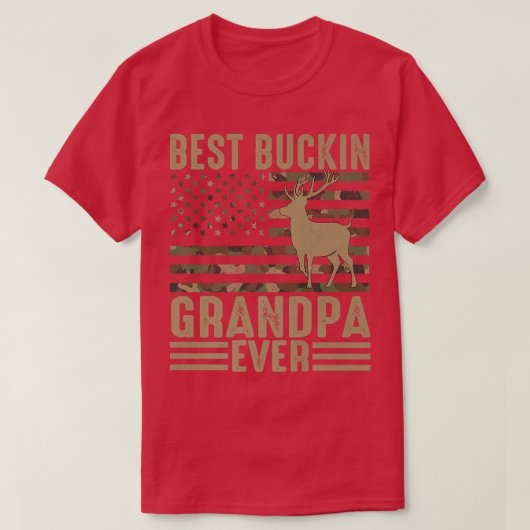 Mens Best Bucking Grandpa Ever Deer Moose Hogs Hun T-Shirt (Design vorne)