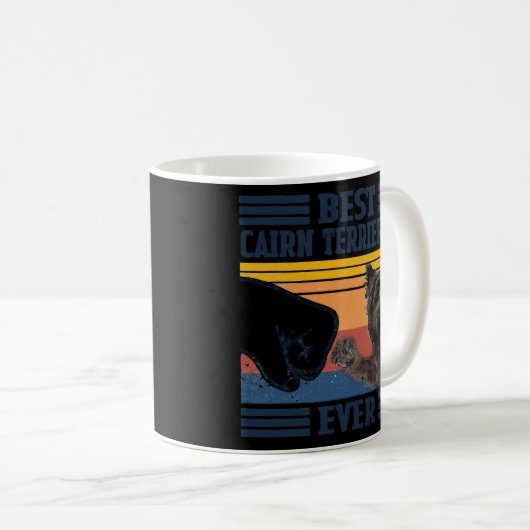 Mens Best Cairn Terrier Vater Ever Funny Dog Lover Kaffeetasse (VorderseiteRechts)