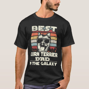 Mens Best Cairn Terrier Vater im Galaxy Vintag T-Shirt