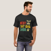 Mens   Best Cat Dad Ever  Men's Cat Dad   Cat Dad T-Shirt (Vorne ganz)