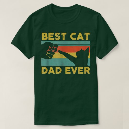 Mens Best Cat Dad Ever Tee Funny Cat Daddy Father' (Design vorne)