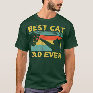 Mens Best Cat Dad Ever Tee Funny Cat Daddy Father'