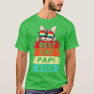 Mens Best Cat Papi Ever Funny Frische Pasta machen T-Shirt