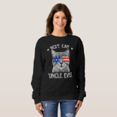 Mens Best Cat Uncle Ever American Flag Patriotic 4 Sweatshirt (Vorne ganz)