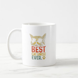 Mens Best Cat Uncle Ever Vintag Cat Lover Cool Su Kaffeetasse