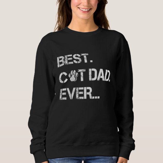Mens Best Cat Vater Ever - T Sweatshirt (Vorderseite)
