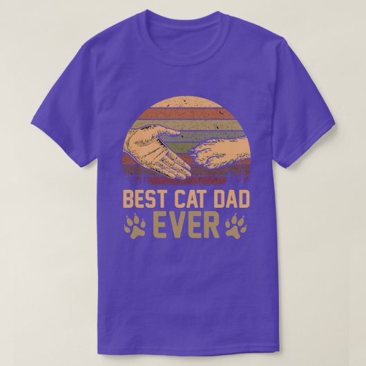 Mens Best Cat Vater Ever TShirt Funny Cat Daddy Fa (Design vorne)