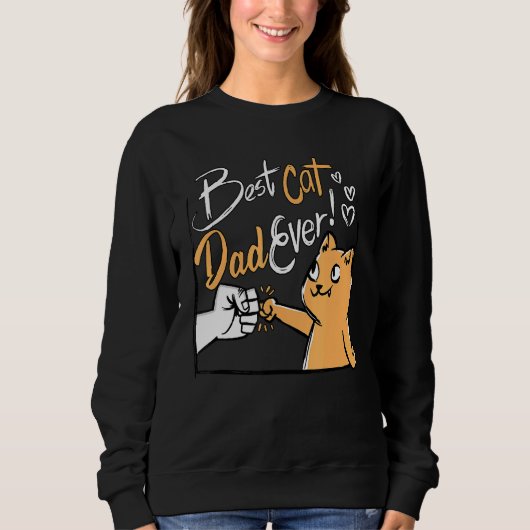 Mens Best Cat Vater je Sweatshirt (Vorderseite)