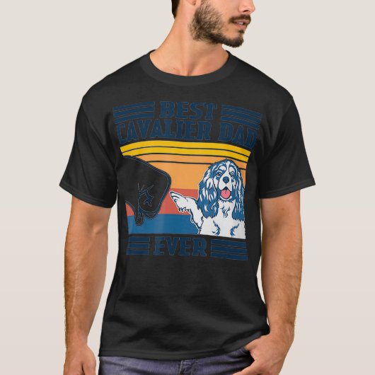 Mens Best Cavalier King Charles Spaniel Dad Ever F T-Shirt (Vorderseite)