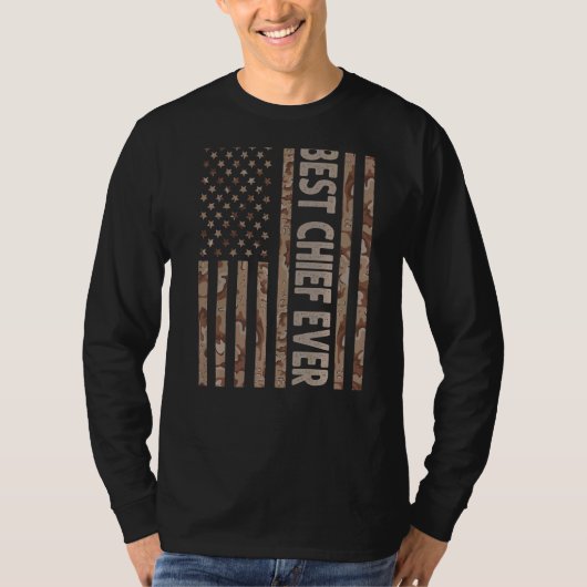 Mens Best Chief jemals US Flag Großfett T-Shirt (Vorderseite)