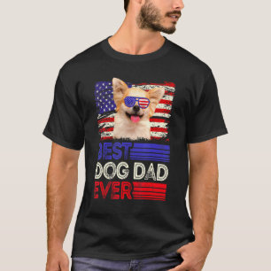 Mens Best Chihuahua Vater Ever American Flag Patri T-Shirt