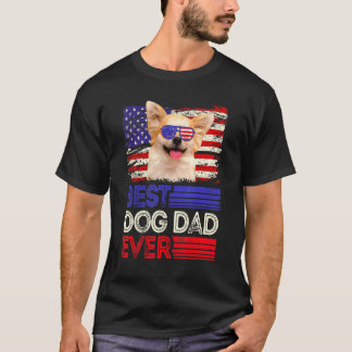 Mens Best Chihuahua Vater Ever American Flag Patri T-Shirt