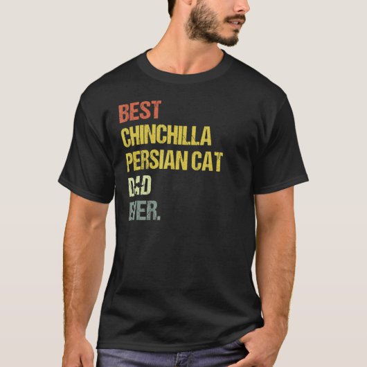 Mens Best Chinchilla Persian Cat Dad T-Shirt (Vorderseite)