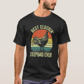 Mens Best cluckin' stepdad ever rooster clucking T-Shirt (Vorderseite)