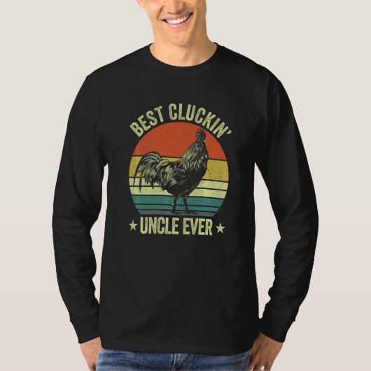 Mens Best cluckin' uncle ever clucking chicken far T-Shirt (Vorderseite)