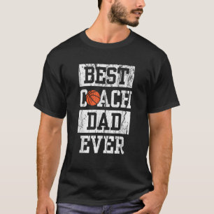 Mens Best Coach Vater Ever Men Basketball Gecoacht T-Shirt