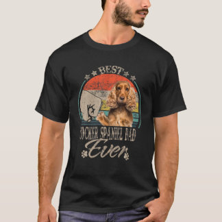 Mens Best Cocker Spaniel Vater Ever - Vintage Faus T-Shirt