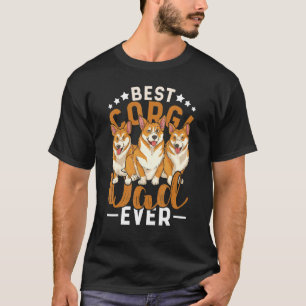 Mens Best Corgi Vater je Hundebesitzer Tierhunde T-Shirt
