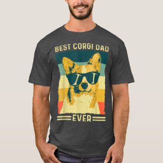 Mens Best Corgi Vater je Vintag Retro Geschenkdesi T-Shirt