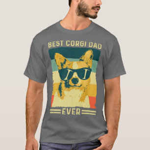 Mens Best Corgi Vater je Vintag Retro Geschenkdesi T-Shirt